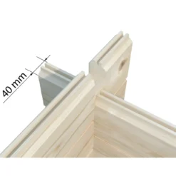 Casetta in Legno 500x445 cm Blockhouse 40 mm Doppia Porta Finestra