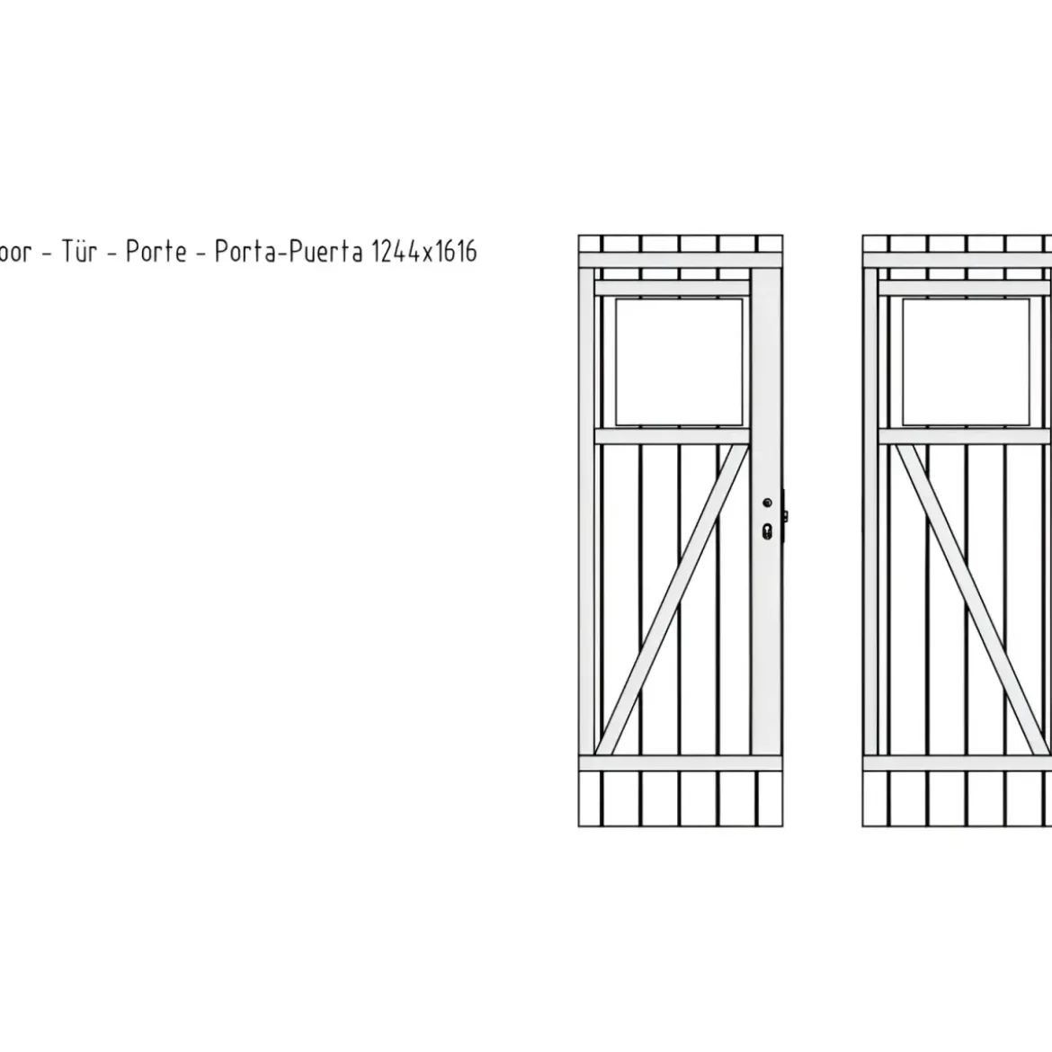 Casetta in Legno 320x205 cm Blockhouse 19 mm Porta Doppia Finestra