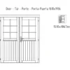Casetta in Legno 446x446 cm Blockhouse 40 mm Doppia Porta Finestra