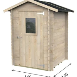 Casetta in Legno 1.5x1.5 con Pavimento Rimessa Ricovero per Attrezzi da Giardino
