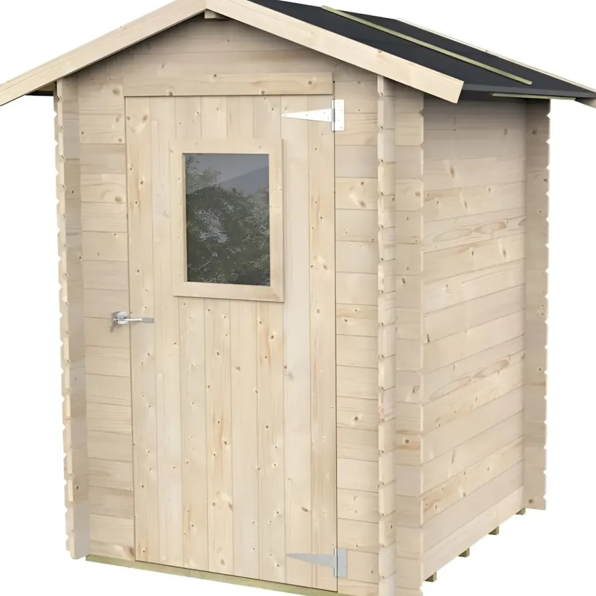 Casetta in Legno 1.5x1.5 con Pavimento Rimessa Ricovero per Attrezzi da Giardino