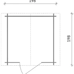 Casetta in Legno 2x2 da Esterno Giardino Capanno Porta Attrezzi Box Ricovero