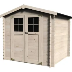Casetta in Legno 2x2 19 mm Block House Moderna Casina Porta Attrezzi da Giardino