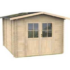 Casetta in Legno 2x1.8 25 mm con Pavimento Rimessa Porta Attrezzi da Giardino