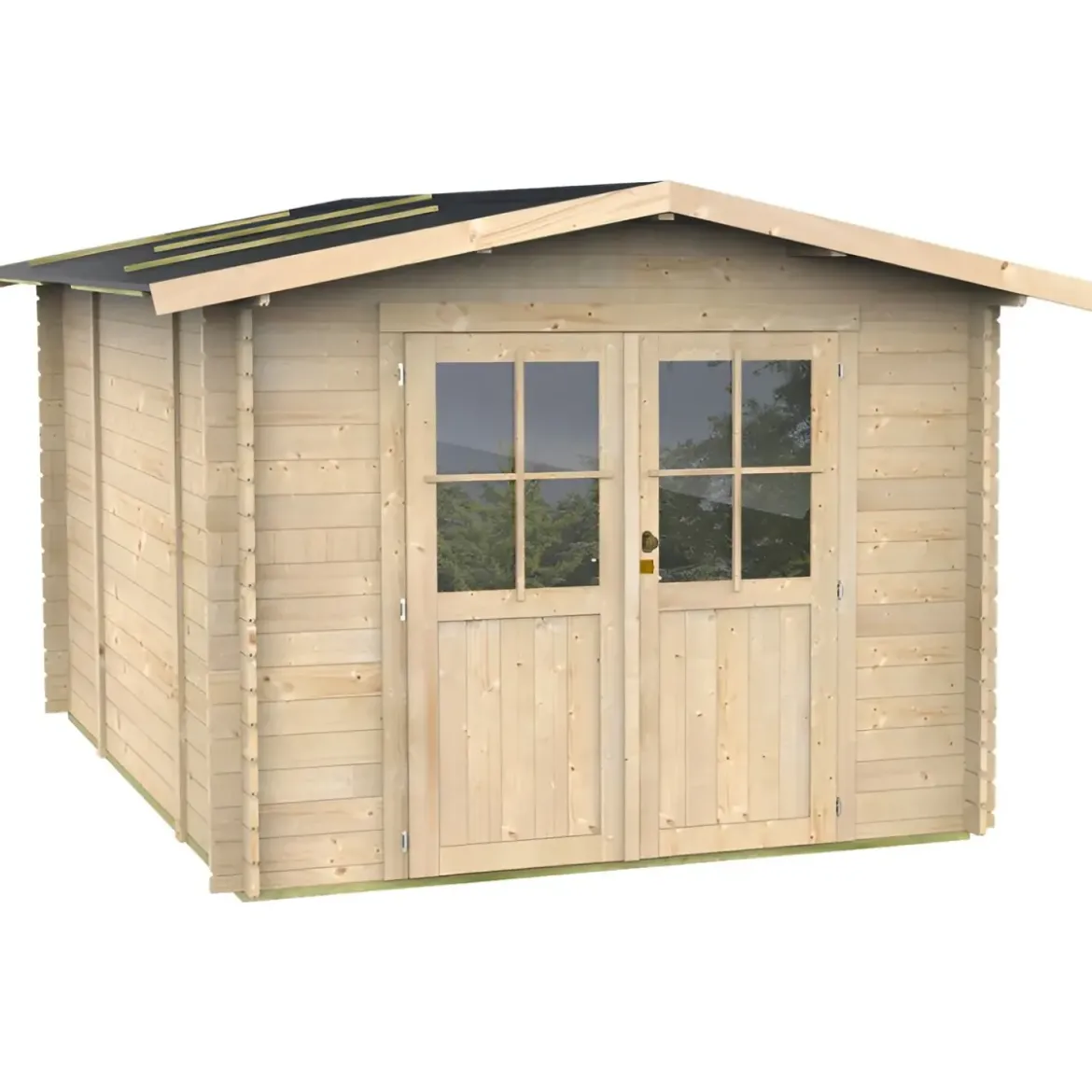 Casetta in Legno 2x1.8 25 mm con Pavimento Rimessa Porta Attrezzi da Giardino