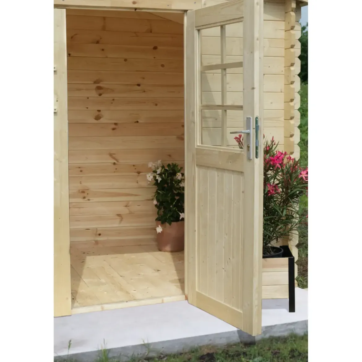 Casetta in Legno 3x3 28 mm da Giardino Rimessa per Attrezzi Blockhouse