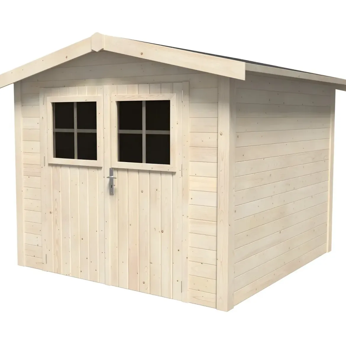 Casetta in Legno 2.3x2.3 mt a Pannelli 19 mm Moderna Porta Attrezzi da Giardino