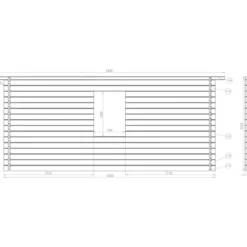 Casetta in Legno 5x5 mt 44 mm Rimessa Attrezzi Blockhouse da Giardino