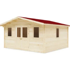 Casetta in Legno 5x5 mt 44 mm Rimessa Attrezzi Blockhouse da Giardino