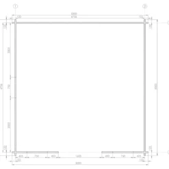 Casetta in Legno 5x5 mt 44 mm Rimessa Attrezzi Blockhouse da Giardino