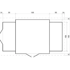 Casetta in Legno 328x206x218 cm Box Legnaia con Pavimento