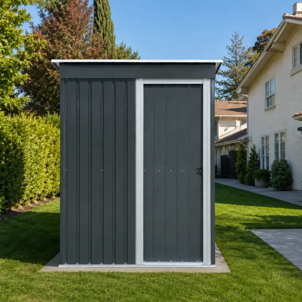 Casetta in Metallo 151x130 cm con Tetto Monofalda 2 m2 Lucchetabile