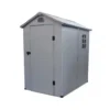 Casetta in Plastica Resina da Giardino Grigio con Finestra 134x192x204 cm