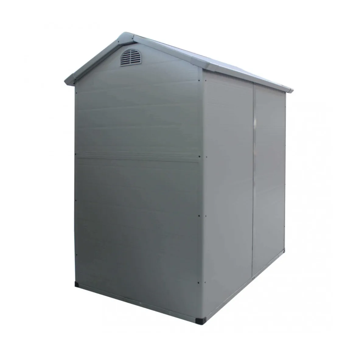 Casetta in Plastica Resina da Giardino Grigio con Finestra 134x192x204 cm