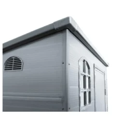 Casetta in Plastica Resina Grigio con Finestra 191x111x194 cm