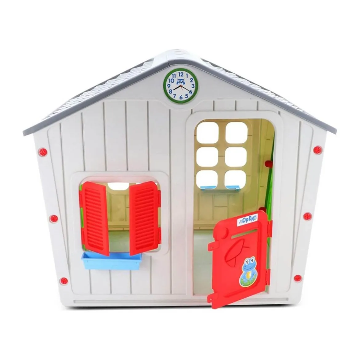 Casetta in Plastica Resina per Bambini Gioco Bimbi da Giardino Esterno