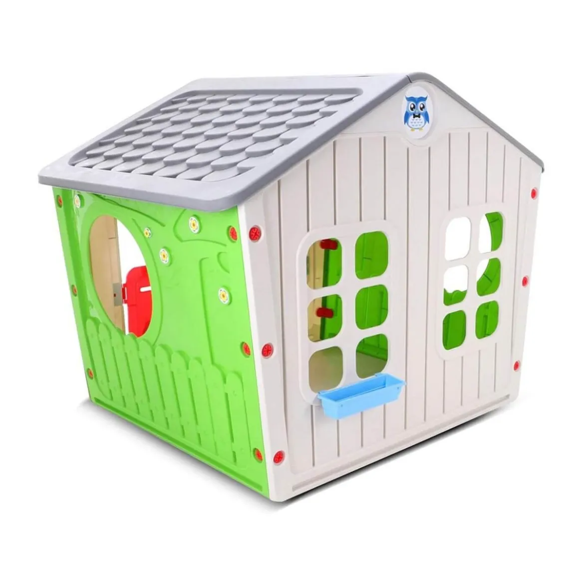 Casetta in Plastica Resina per Bambini Gioco Bimbi da Giardino Esterno