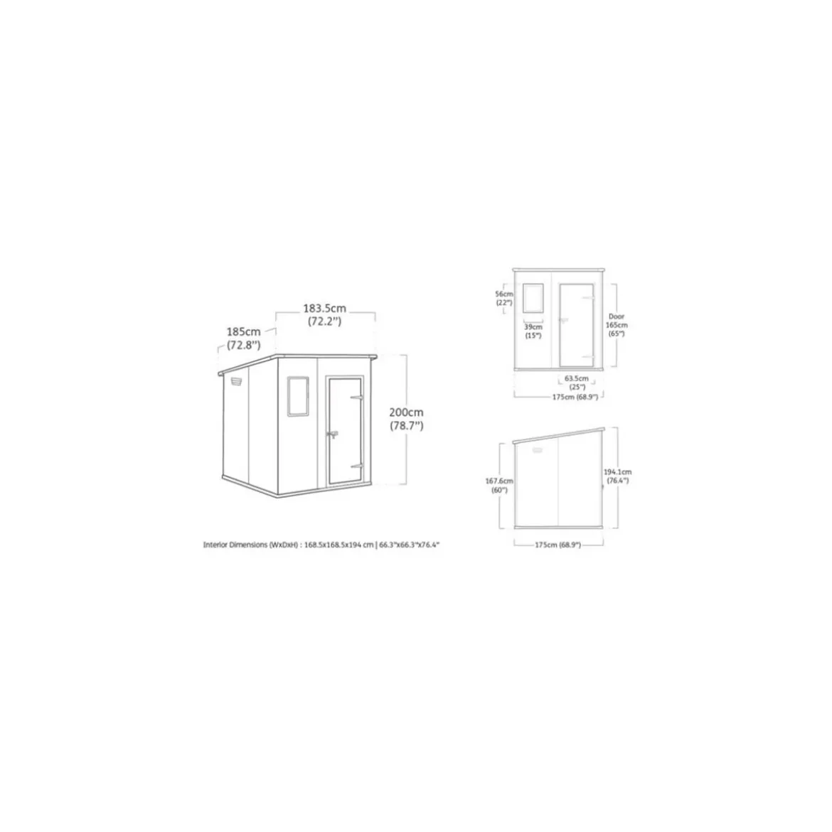 Casetta in Resina Keter Manor Pent 183x185 da Giardino