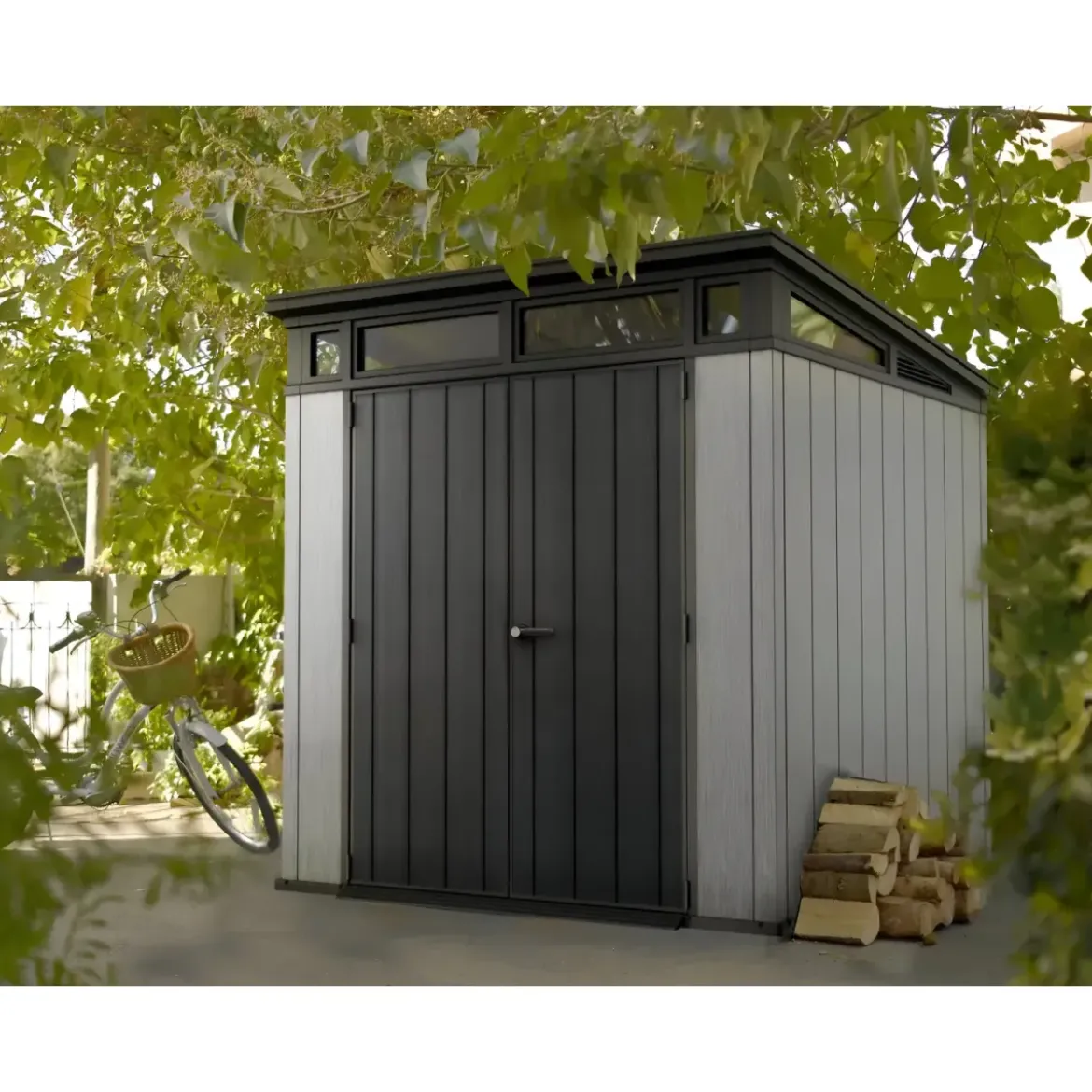 Casetta Keter Artisan 214x216 Addossata con Pavimento Interno