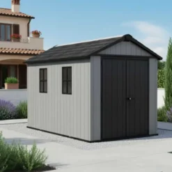 Casetta Keter Newton Plus da Giardino Box in Resina Grigio 230x350 cm