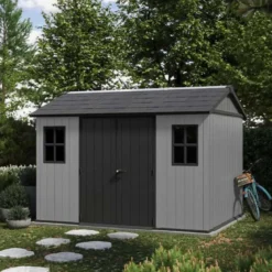 Casetta Keter Newton Plus da Giardino Box in Resina Grigio 230x350 cm