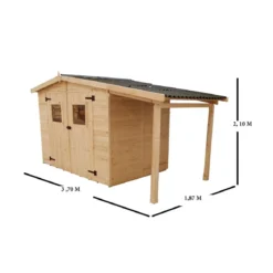 Casetta Legnaia 2.4x1.6 con Pavimento Interno in Legno Pannelli 16 mm Attrezzi