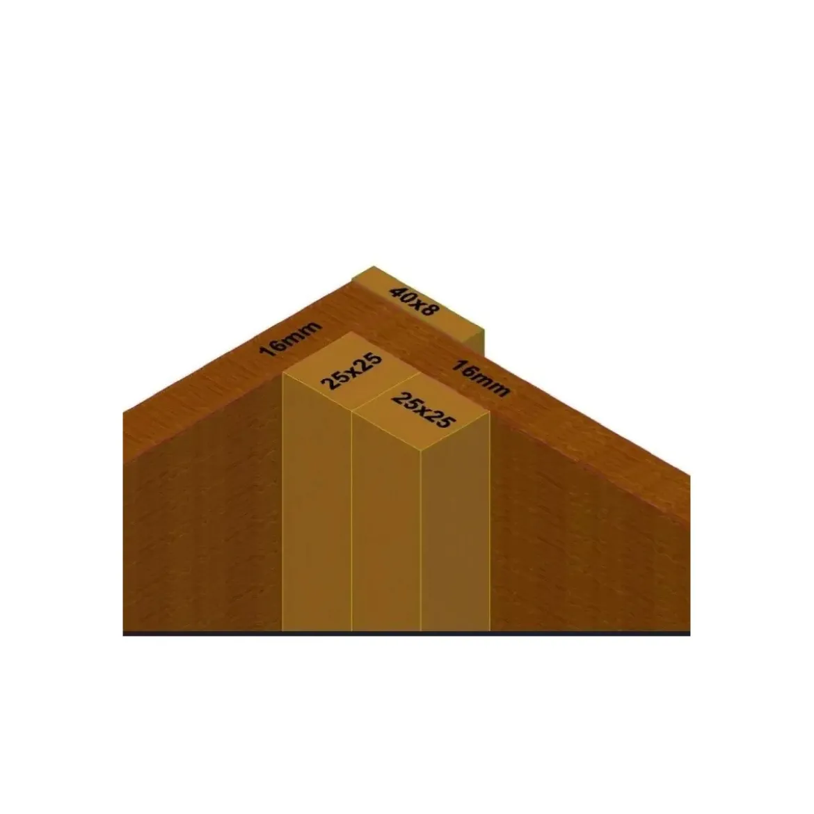Casetta Legnaia 2.4x1.6 con Pavimento Interno in Legno Pannelli 16 mm Attrezzi