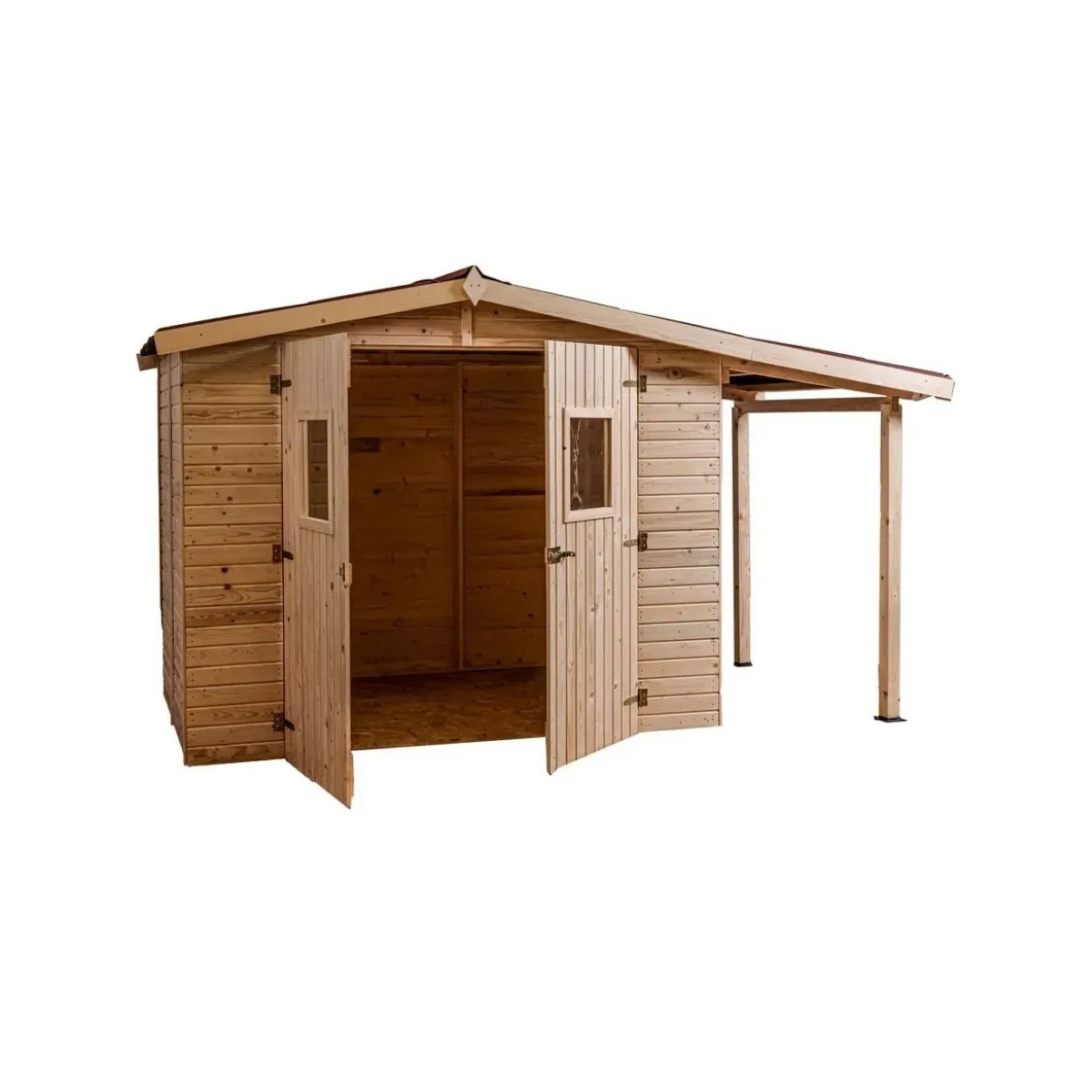Casetta Legnaia 2.4x1.6 con Pavimento Interno in Legno Pannelli 16 mm Attrezzi