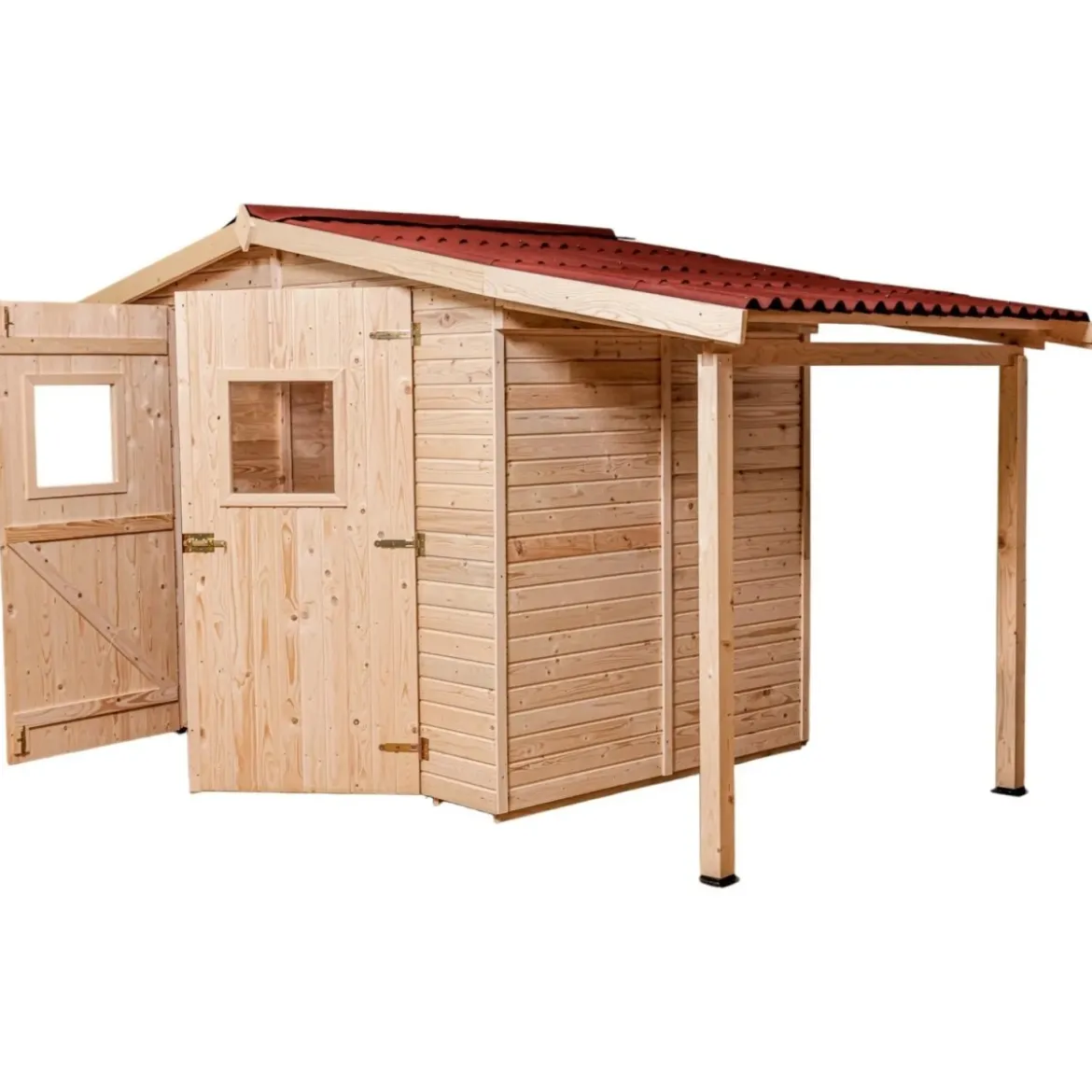 Casetta Legnaia 2.4x1.6 con Pavimento Interno in Legno Pannelli 16 mm Attrezzi