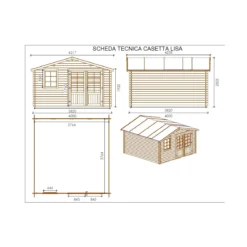 Casetta 28 mm in Legno 4x4 Attrezzi Blockhouse Ripostiglio