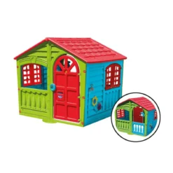 Casetta per Bambini da Giardino in Resina Plastica Gioco Bimbi Esterno Interno