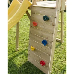 Casetta per Bambini in Legno da Giardino con Scivolo e altalena doppia