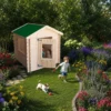 Casetta per Bambini in Legno Snoopy 98x98x112cm con Porta Finestrata