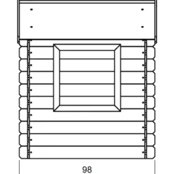 Casetta per Bambini in Legno Snoopy 98x98x112cm con Porta Finestrata