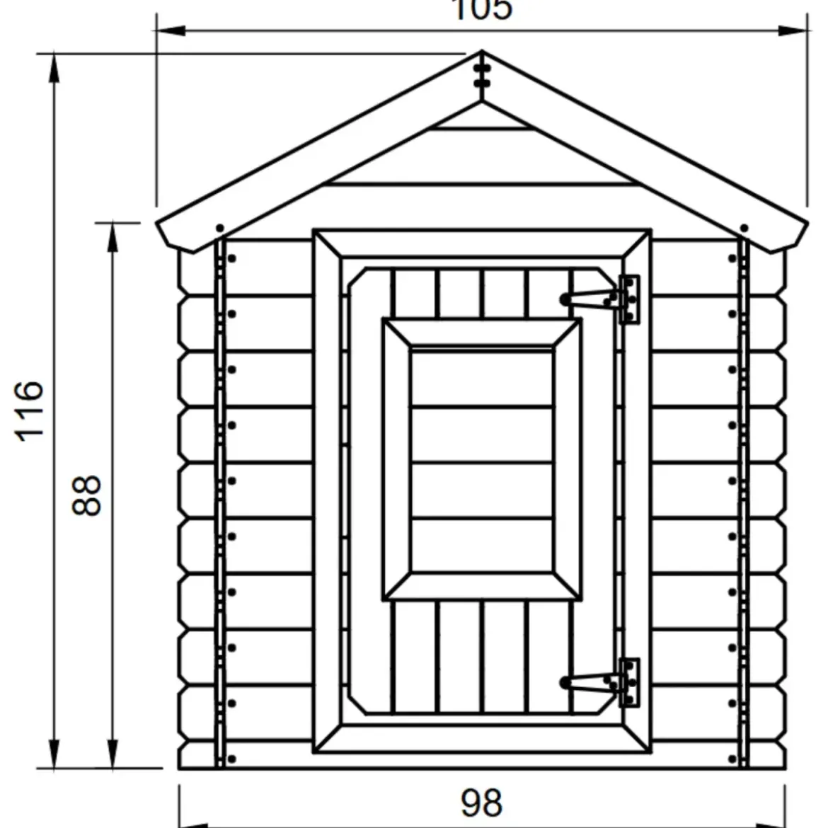 Casetta per Bambini in Legno Snoopy 98x98x112cm con Porta Finestrata