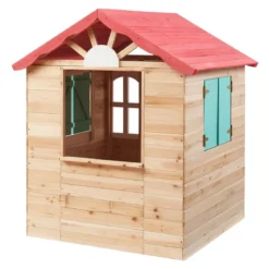 Casetta per Bambini in Legno 115x101x130 cm da Esterno Certificata FSC