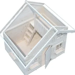 Casetta per Bambini in Legno 220x180 cm Soppalco Interno da Esterno