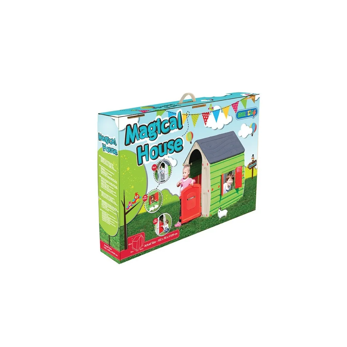 Casetta per Bambini in Resina Plastica da Giardino Esterno Giocattolo Bimbi PVC