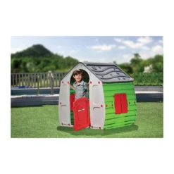 Casetta per Bambini in Resina Plastica da Giardino Esterno Giocattolo Bimbi PVC