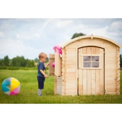 Casetta per Bambini Timbela in Pannelli di Legno da Esterno Senza Pavimento