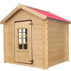 Casetta per Bambini Timbela per Gioco all'Aperto con Tetto Colorato Rosa