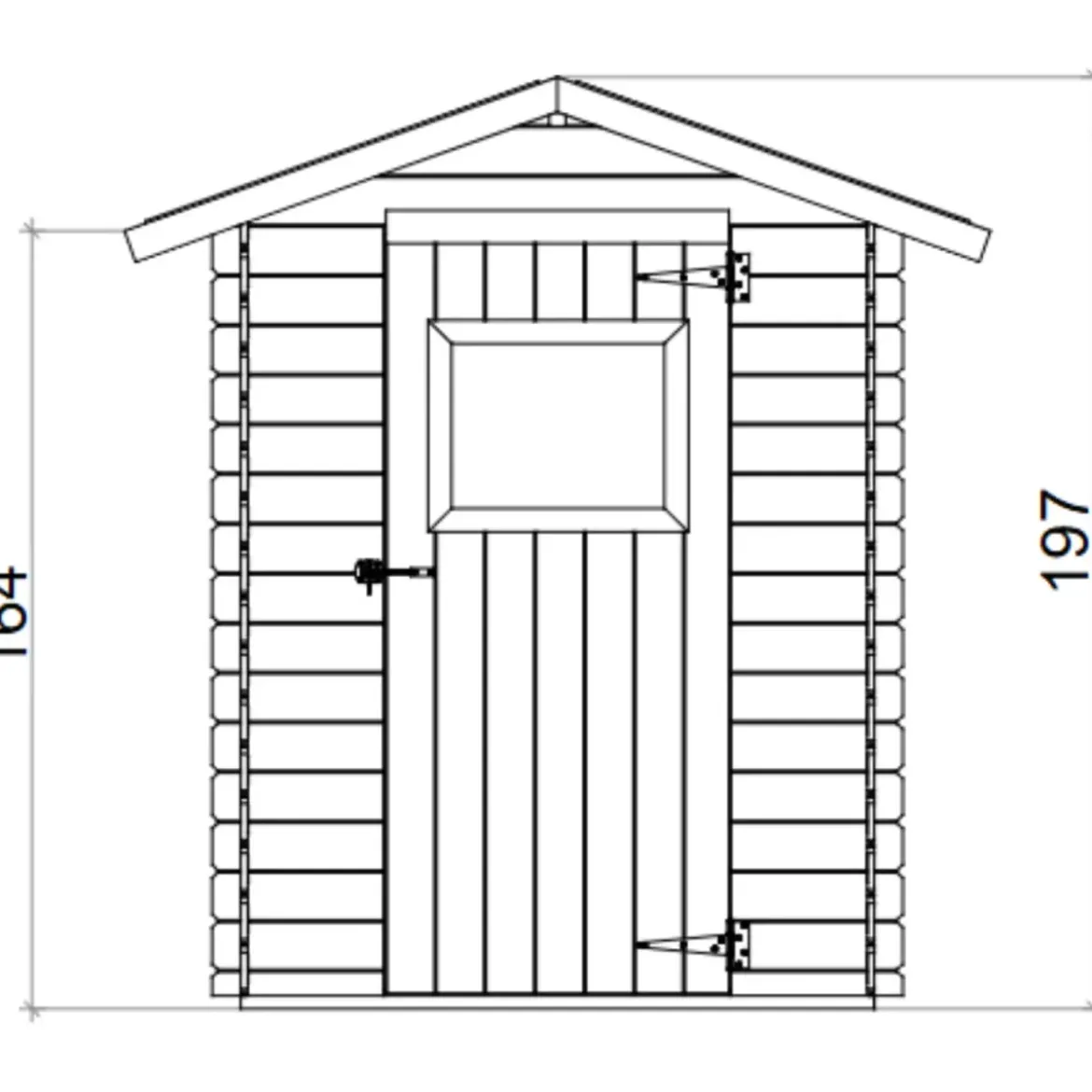 Casetta per Giardino Legno Naturale Block House 146x146 cm Tetto OSB3