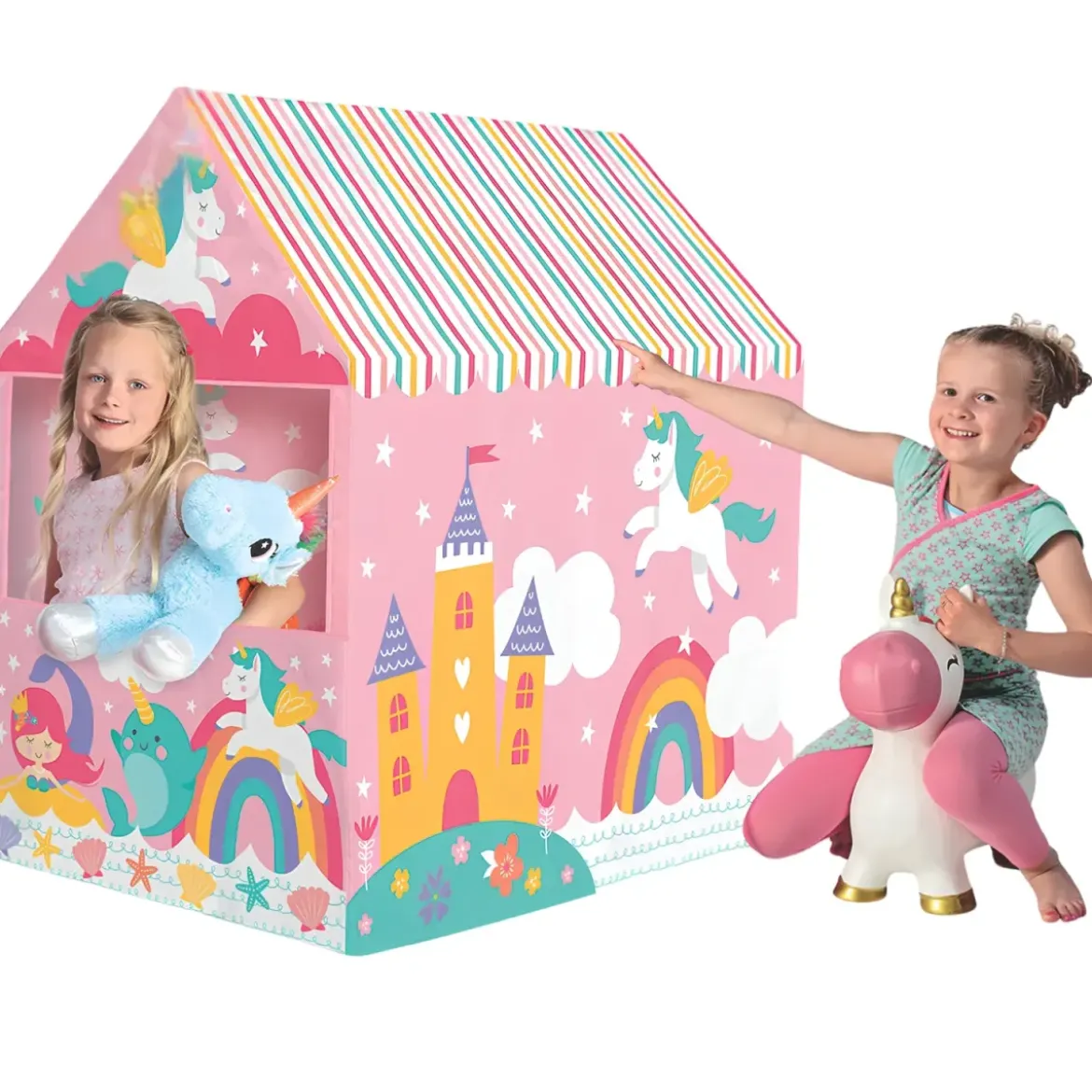 Casetta Tenda da Gioco Bambini Fantasy House 95x72x102 cm Pieghevole