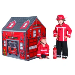 Casetta Tenda da Gioco per Bambini Stazione dei Pompieri per Cameretta