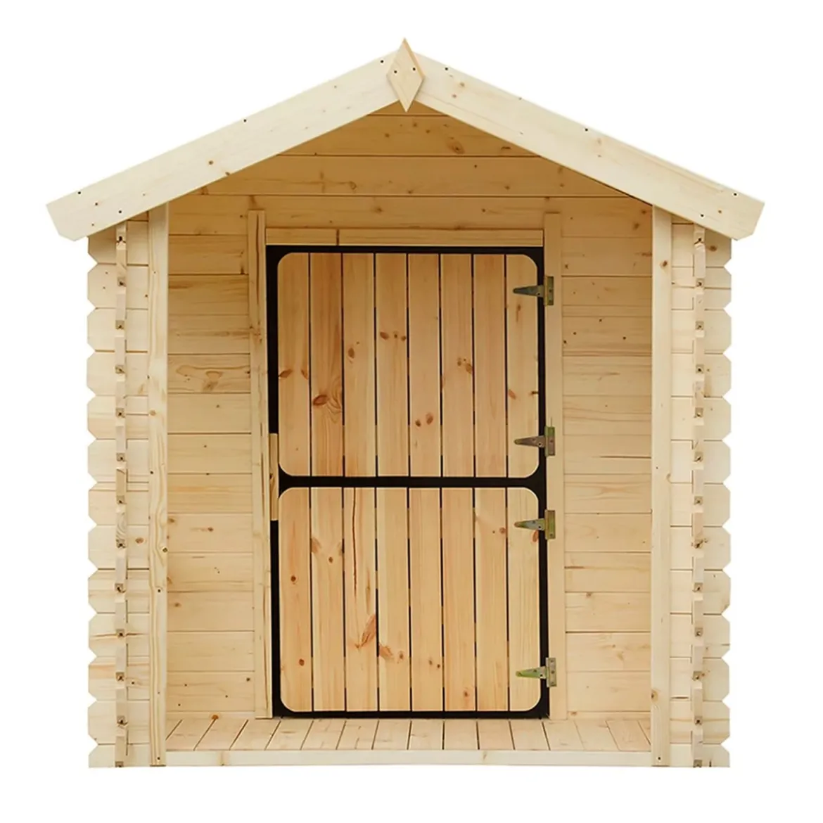 Casetta Timbela per Bambini in Legno con Veranda da Esterno e Giardino