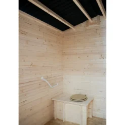 Casetta WC a Secco Legno Abete Persone con Mobilità Ridotta 210x221 cm