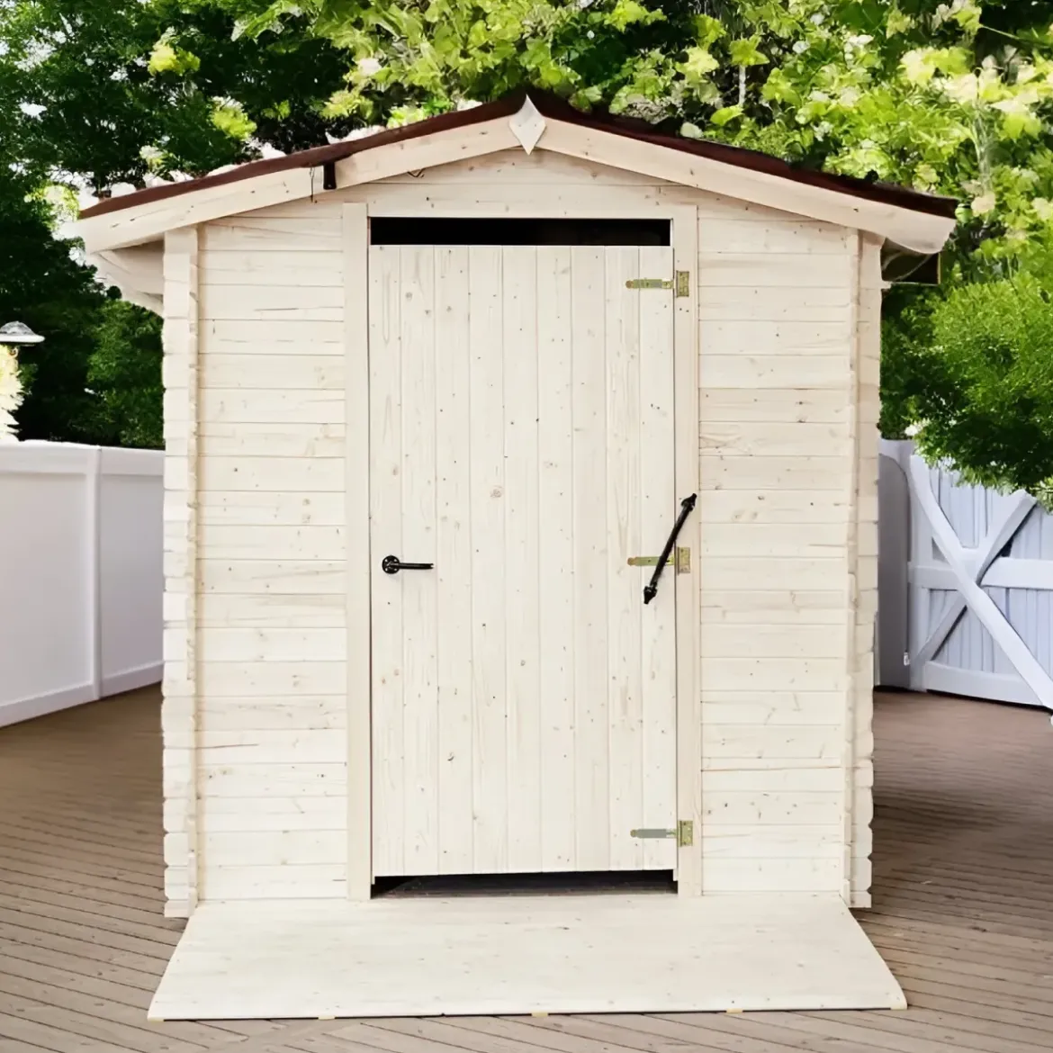 Casetta WC a Secco Legno Abete Persone con Mobilità Ridotta 210x221 cm