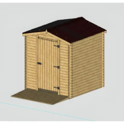 Casetta WC a Secco Legno Abete Persone con Mobilità Ridotta 210x221 cm