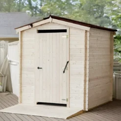 Casetta WC a Secco Legno Abete Persone con Mobilità Ridotta 210x221 cm