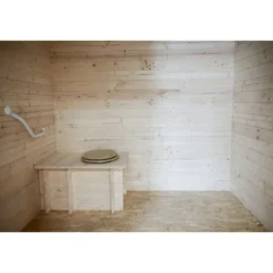 Casetta WC a Secco Legno Abete Persone con Mobilità Ridotta 210x221 cm